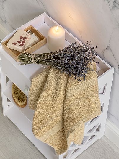 Полотенце махровое "Барбара", карамель, Mia Cara