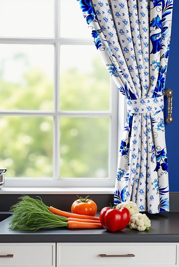 Комплект штор Унисон Гжель