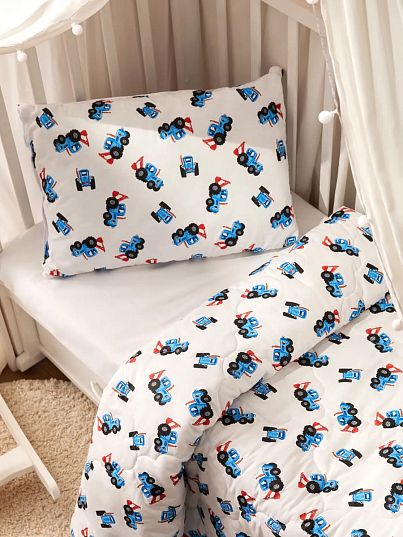 Набор подушка+одеяло Непоседа Синий трактор