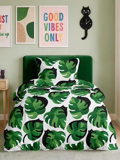Постельное бельё Crazy Getup Cat leaf