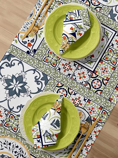 Комплект салфеток рогожка "Азулежу", Mia Cara