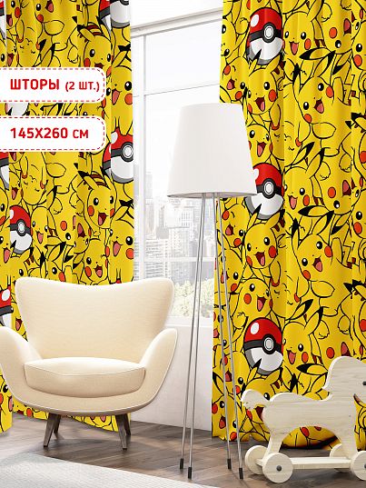 Комплект штор Juno Пикачу