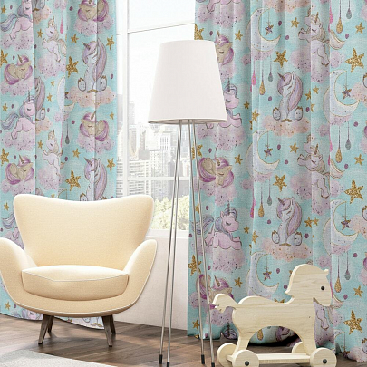 Комплект штор "Спящие единороги", Juno