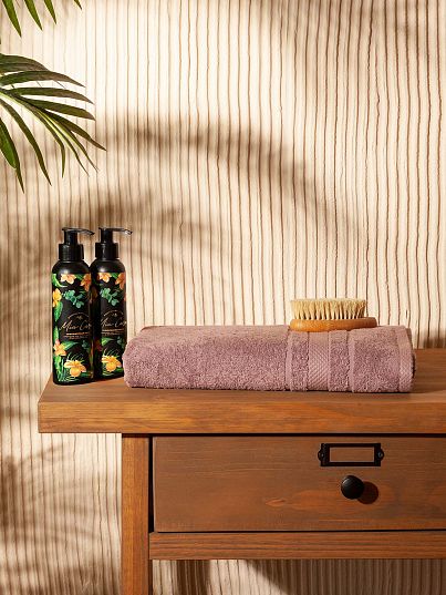 Полотенце махровое "Барбара", винный, Mia Cara