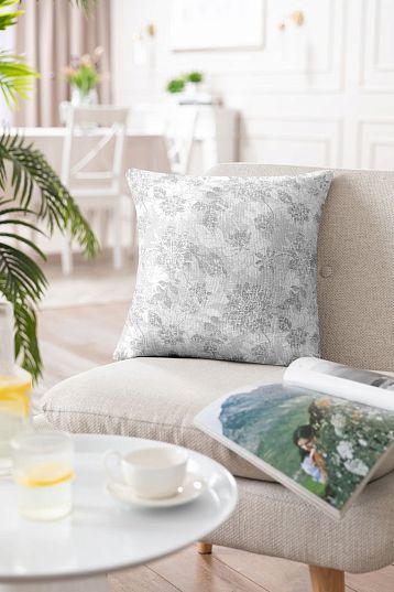 Подушка декоративная Унисон Серый жаккард