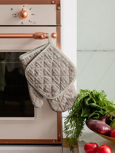 Кухонный комплект (прихватка + прихватка-рукавица + фартук) "Жозефина", Mia Cara