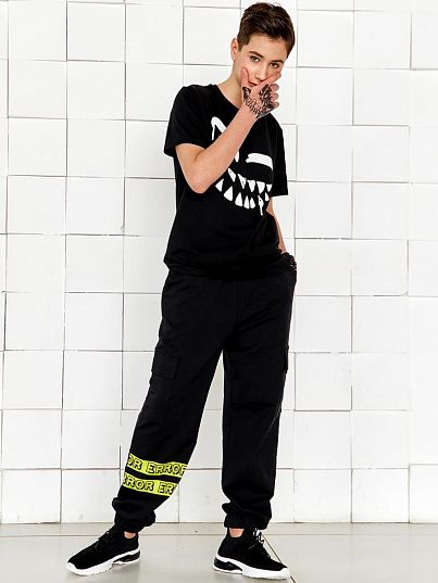 Брюки "MAD GAME", черный, Juno