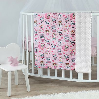 Двухстороннее плед-покрывало "Малыши-девочки", Juno Двухстороннее плед-покрывало "Малыши-девочки", Juno