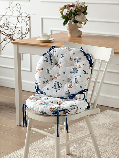 Комплект подушек на стул с тафтингом квадратных "Зайчики", Mia Cara