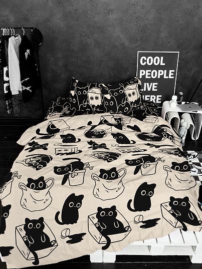 Постельное бельё Crazy Getup Черные коты