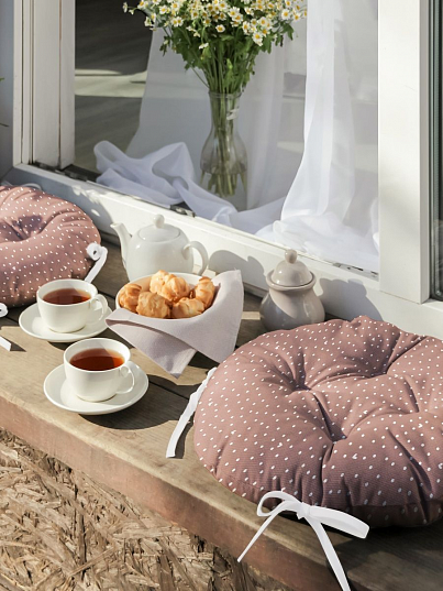 Комплект подушек на стул с тафтингом "Love", Унисон