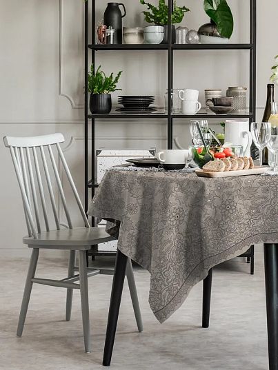 Комплект скатерть рогожка + 6 салфеток "Ожерелье", Mia Cara