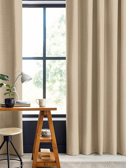 Комплект штор из канваса, песочный, Унисон