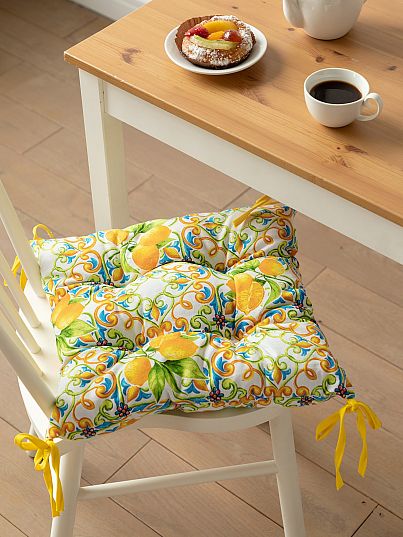 Подушка на стул с тафтингом "Lemonade", Mia Cara