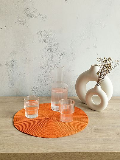 Комплект плейсматов плетеных "Унисон" оранжевый