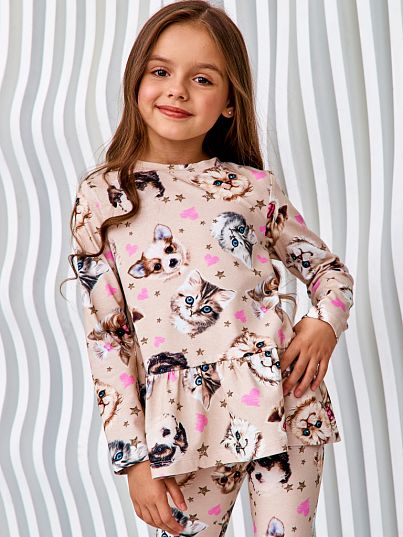 Туника "FLUFFY FRIENDS", розовый, Juno