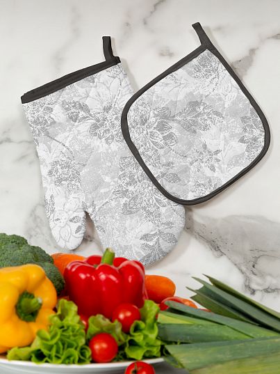 Комплект кухонный Унисон Grey jacquard