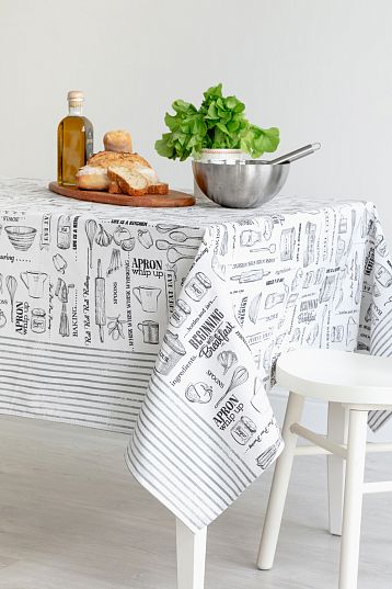 Скатерть рогожка "Loft Café", вариант 2, Унисон