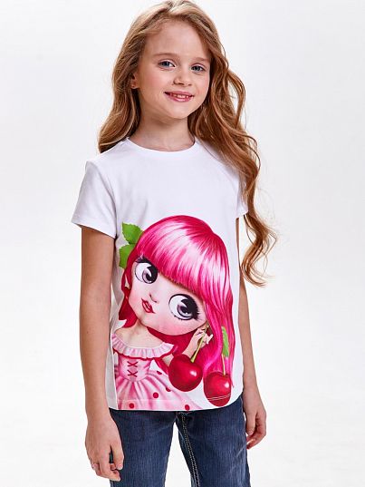 Футболка "Вишенка", белый, Juno