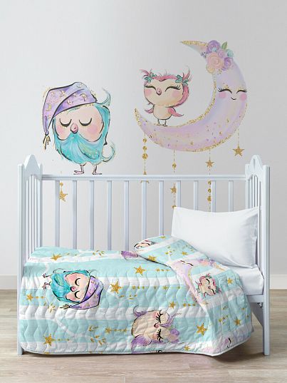 Покрывало стеганое "Спящие совы", Juno Покрывало стеганое "Спящие совы", Juno
