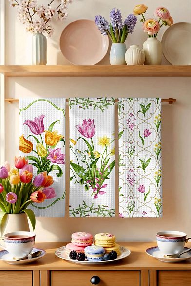 Комплект полотенец Mia Cara Тюльпаны