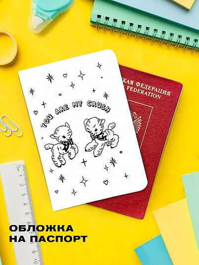 Обложка для паспорта Crazy Getup Evil cute