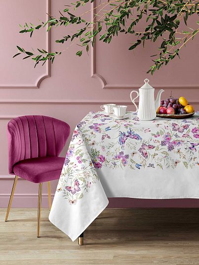 Скатерть рогожка "Огни мотылька", Mia Cara