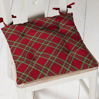 Подушка на стул с тафтингом квадратная "Альпийская сказка"