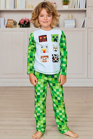 Пижама Майнкрафт Белый, Juno