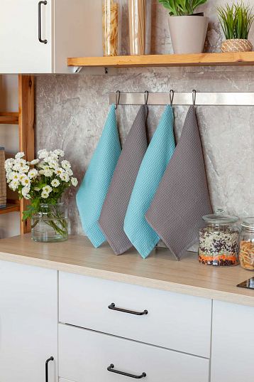 Комплект вафельных полотенец, Унисон