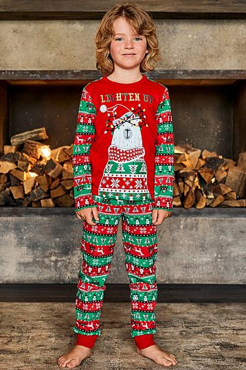 Пижама Happy New Year Красный Рисунок, Juno