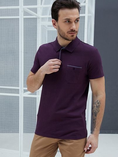 Футболка-поло "Resort", винный, BeGood