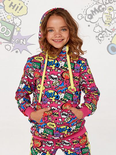 Худи / толстовка Разноцветный Рисунок, Juno