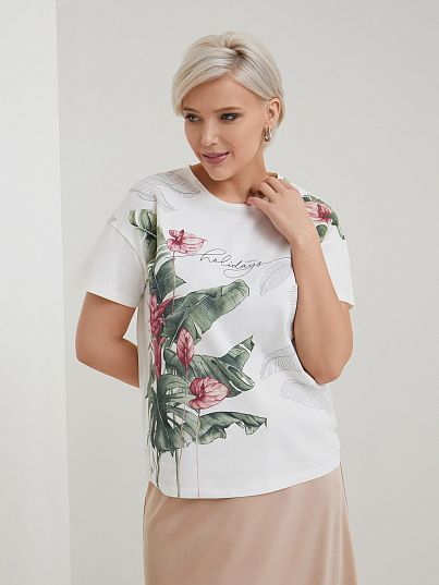 Футболка "SUMMER SECRETS", молочный, BeGood