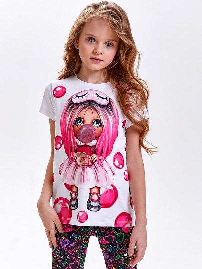 Футболка "Куколка", белый, Juno