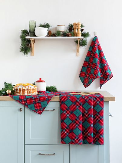 Комплект вафельных полотенец "Сell"