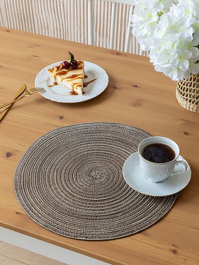 Комплект плейсматов пластик "Mia Cara" brown D38 (4 шт.)