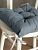 Подушка на стул с тафтингом квадратная "Basic", графит, Унисон 1