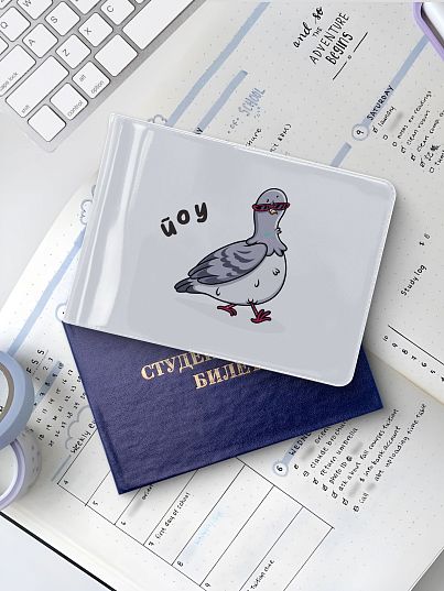 Обложка для студенческого билета Crazy Getup Голубь 