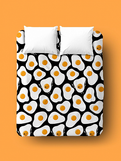 Простыня на резинке Crazy Getup Eggs