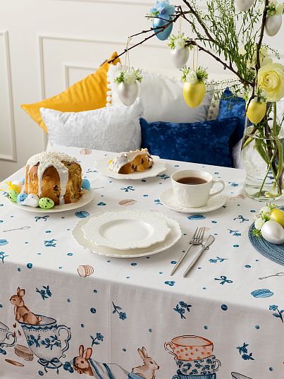 Скатерть рогожка "Зайчики", Mia Cara