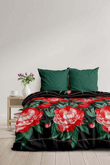 Постельное бельё Флоранс Алые пионы
