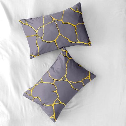 Комплект наволочек Флоранс Золотая молния на белом