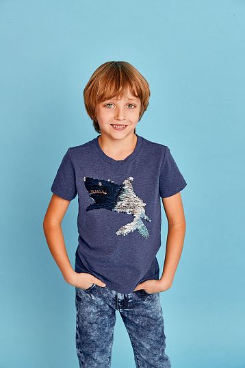 Футболка "Sea Adventure", синий меланж, Juno