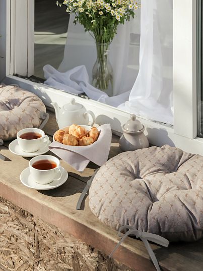 Комплект подушек на стул с тафтингом "British club", Унисон