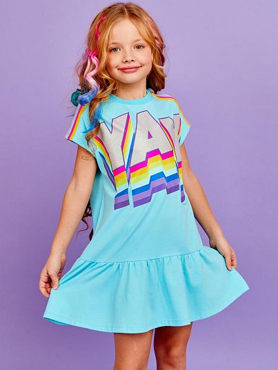 Туника (платье) Sweet Rainbow Бирюзовый, Juno
