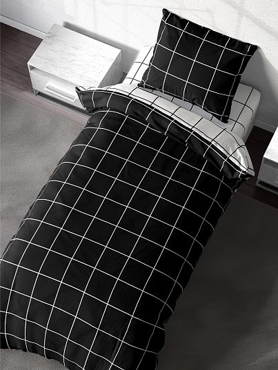 Постельное белье для подростков Grid Paper, Black, Crazy Getup