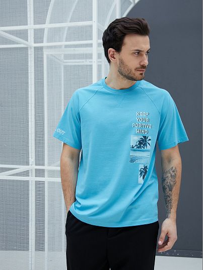Футболка "ChillOut", бирюзовый, BeGood