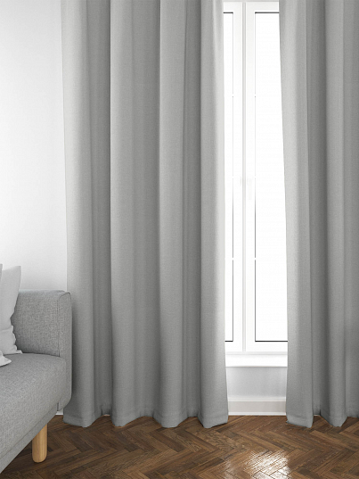 Комплект штор велюр с подхватами 200х270 (2 шт) Essential home рис Silver grey Унисон Комплект штор велюр с подхватами 200х270 (2 шт) Essential home рис Silver grey Унисон
