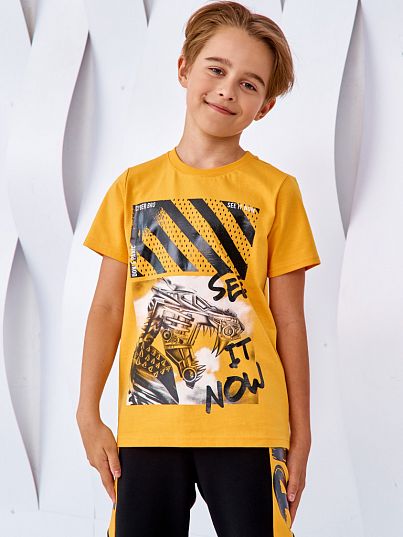 Футболка "CYBER BRO", желтый, Juno